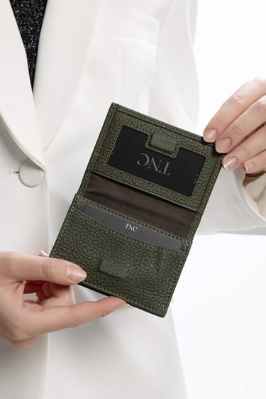  Tamer Tanca Kadın Hakiki Deri Yeşil Kartlık