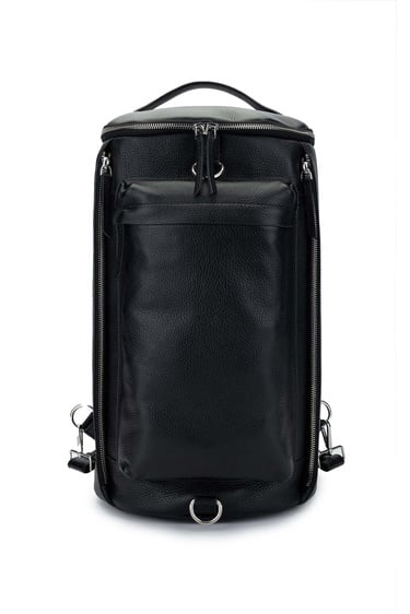  Tamer Tanca Kadın Hakiki Deri Siyah Floter Spor Çanta