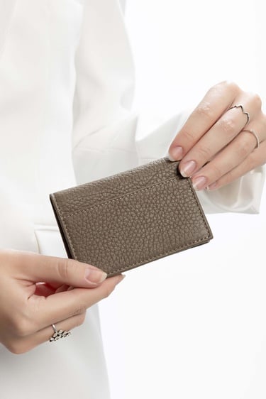  Tamer Tanca Kadın Hakiki Deri Bej Kartlık