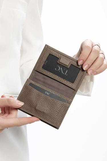  Tamer Tanca Kadın Hakiki Deri Bej Kartlık