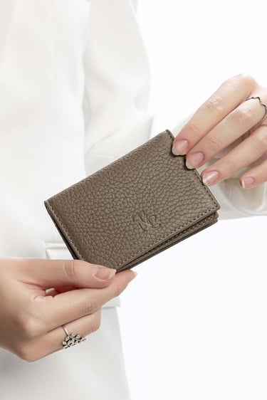  Tamer Tanca Kadın Hakiki Deri Bej Kartlık