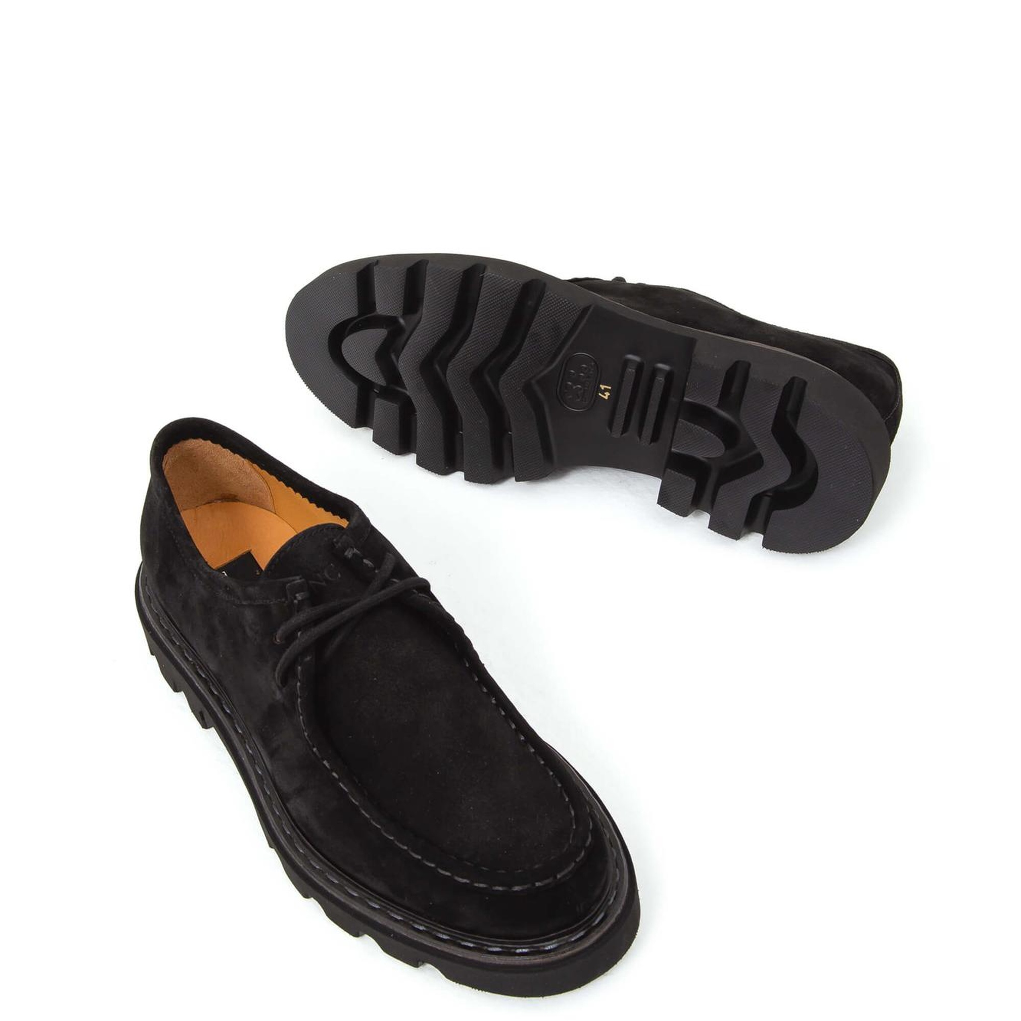 Tamer Tanca Erkek Hakiki Deri Siyah Süet Casual Ayakkabı