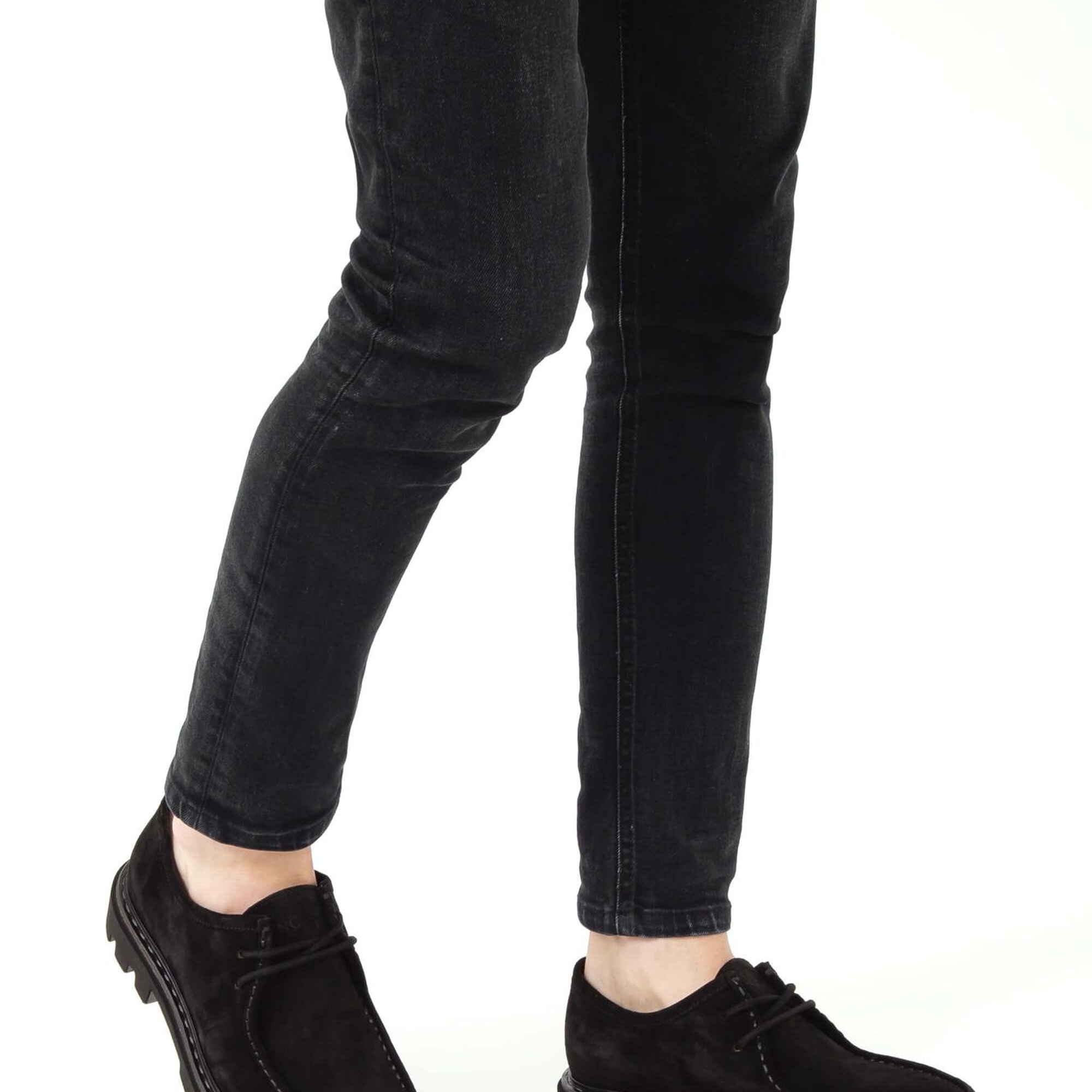 Tamer Tanca Erkek Hakiki Deri Siyah Süet Casual Ayakkabı