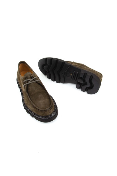  Tamer Tanca Erkek Hakiki Deri Yeşil Casual Ayakkabı