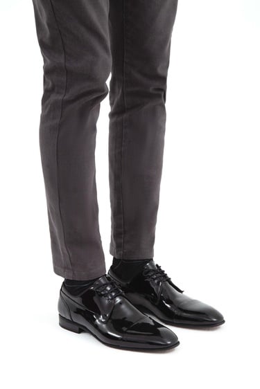  Tamer Tanca Erkek Hakiki Deri Siyah Rugan Klasik Ayakkabı