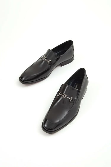  Tamer Tanca Erkek Hakiki Deri Siyah Klasik Ayakkabı