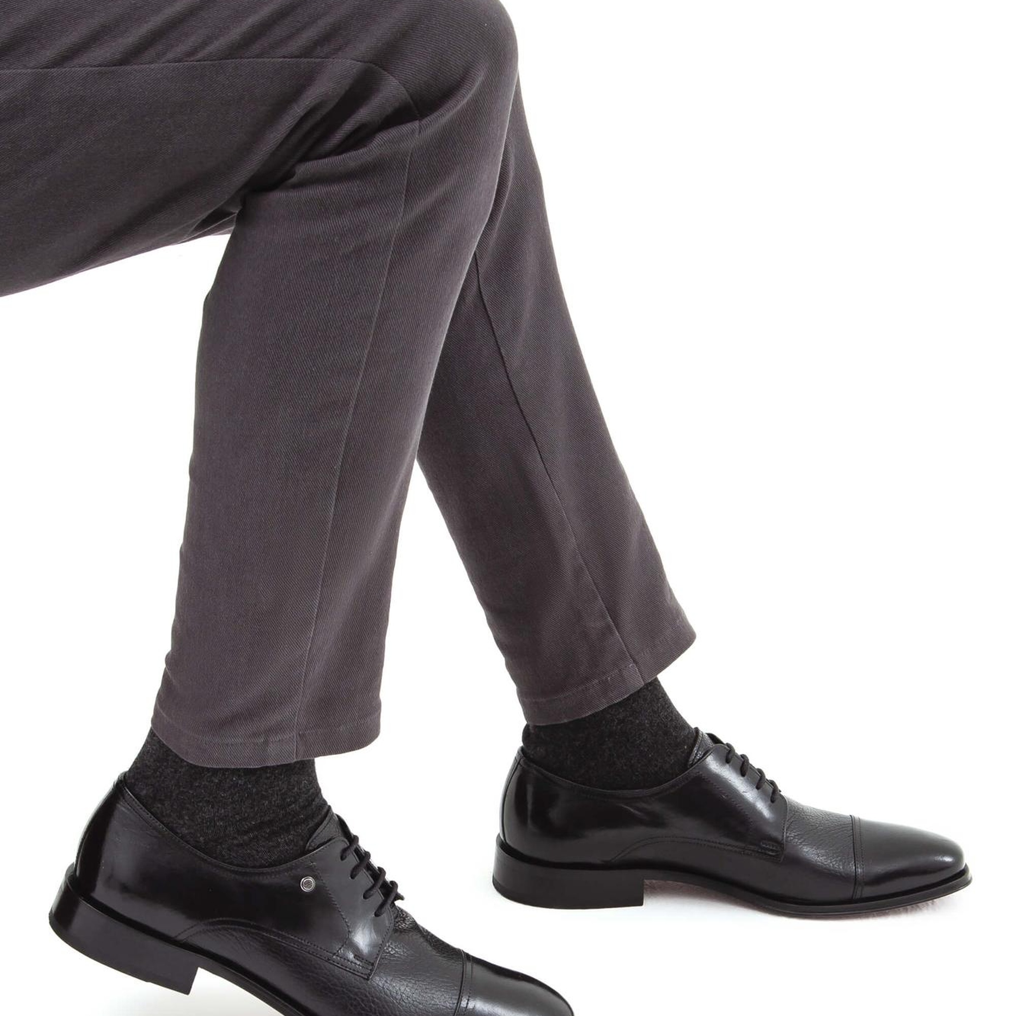 Tamer Tanca Erkek Hakiki Deri Siyah Klasik Ayakkabı