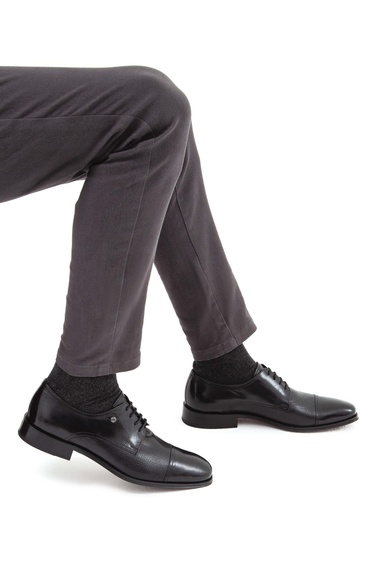  Tamer Tanca Erkek Hakiki Deri Siyah Klasik Ayakkabı