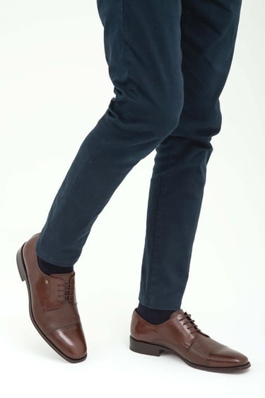  Tamer Tanca Erkek Hakiki Deri Taba Bufalo Klasik Ayakkabı