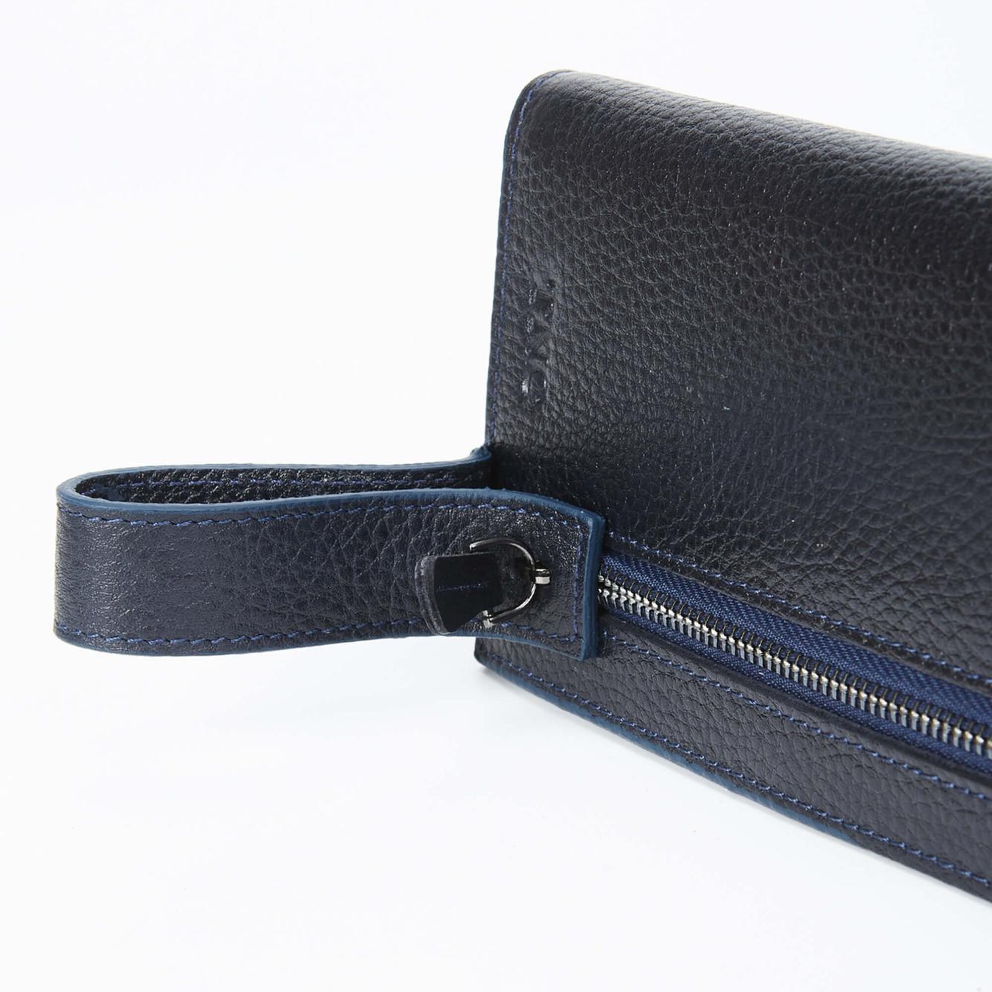 Tamer Tanca Erkek Hakiki Deri Lacivert El Çantası