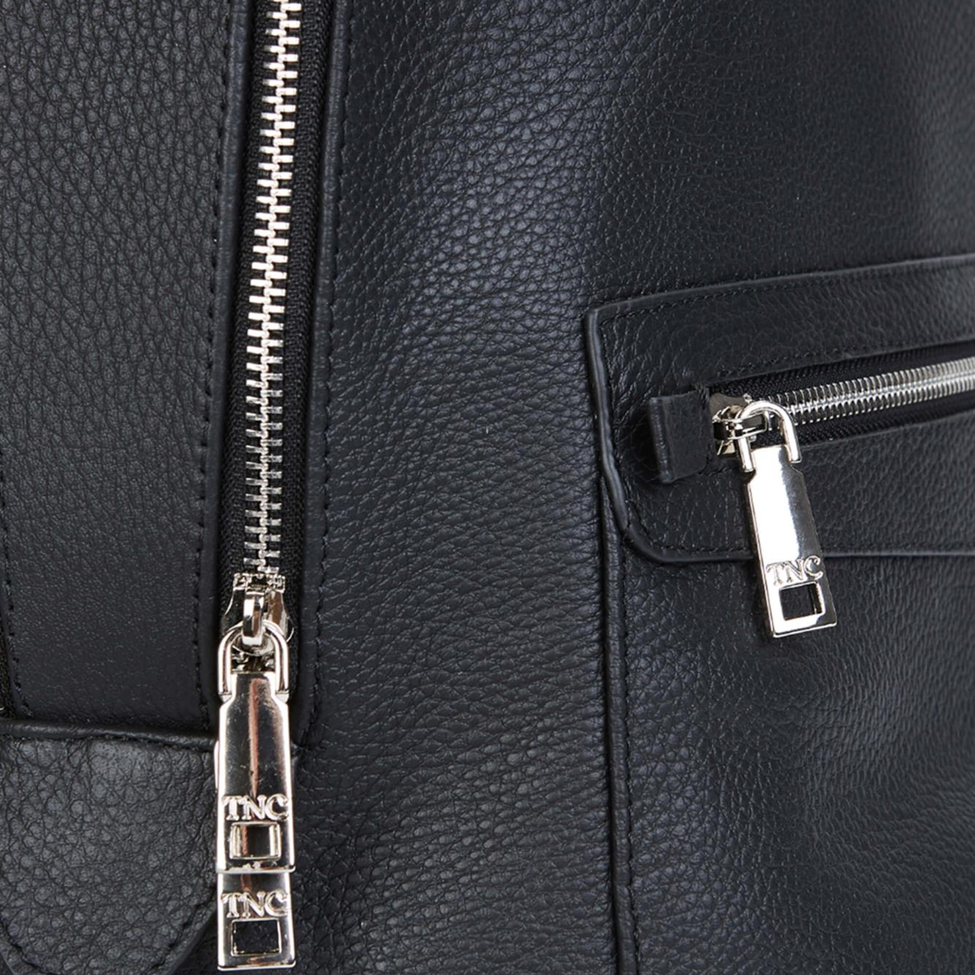 Tamer Tanca Erkek Hakiki Deri Siyah Floter Sırt Çantası