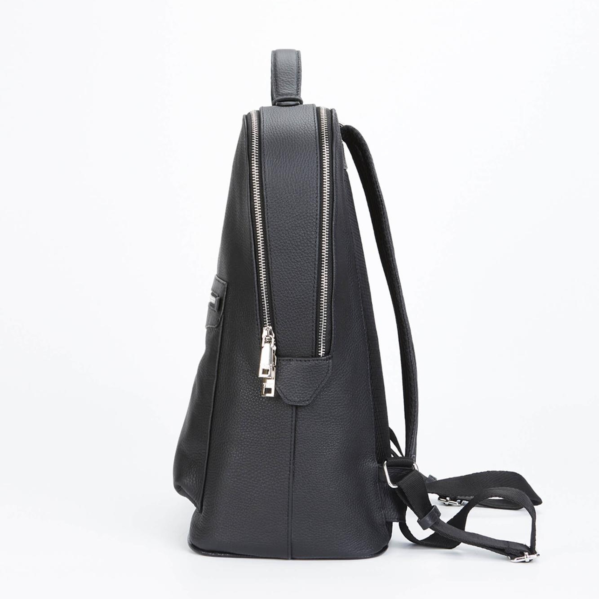 Tamer Tanca Erkek Hakiki Deri Siyah Floter Sırt Çantası