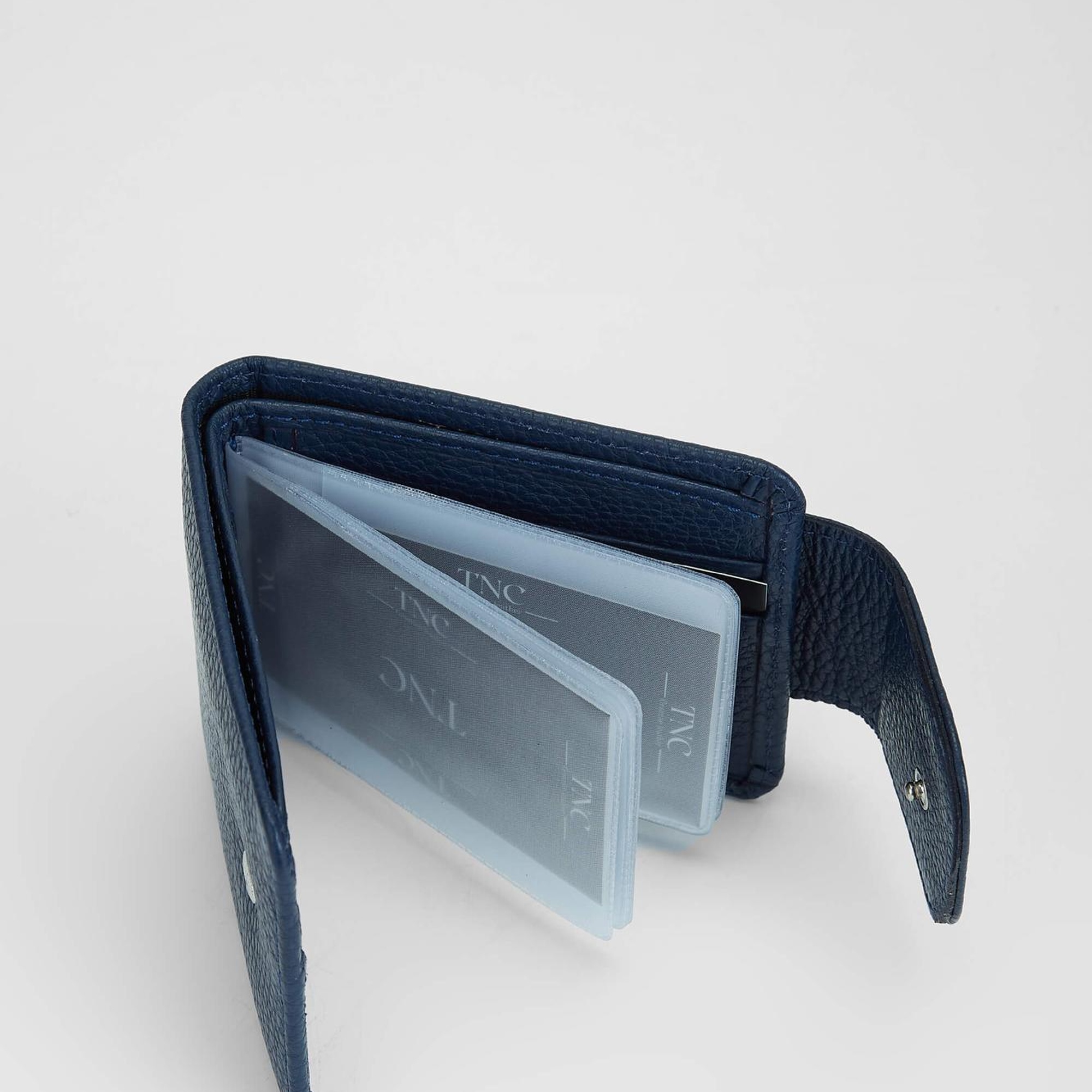 Tamer Tanca Erkek Hakiki Deri Lacivert Cüzdan Cuzdan