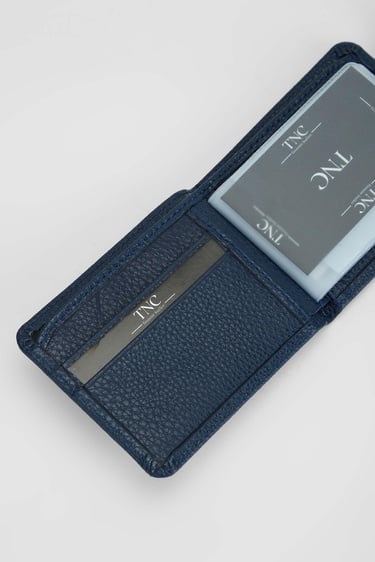  Tamer Tanca Erkek Hakiki Deri Lacivert Cüzdan Cuzdan