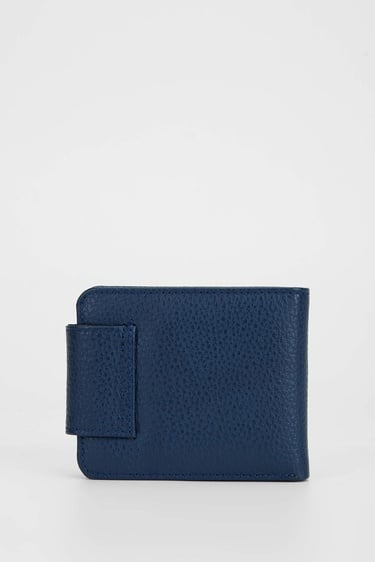  Tamer Tanca Erkek Hakiki Deri Lacivert Cüzdan Cuzdan