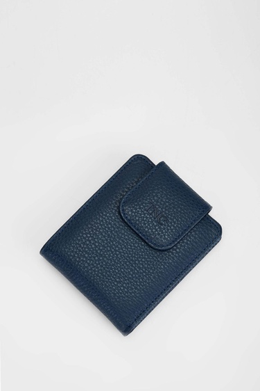  Tamer Tanca Erkek Hakiki Deri Lacivert Cüzdan Cuzdan