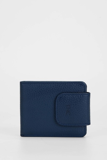  Tamer Tanca Erkek Hakiki Deri Lacivert Cüzdan Cuzdan