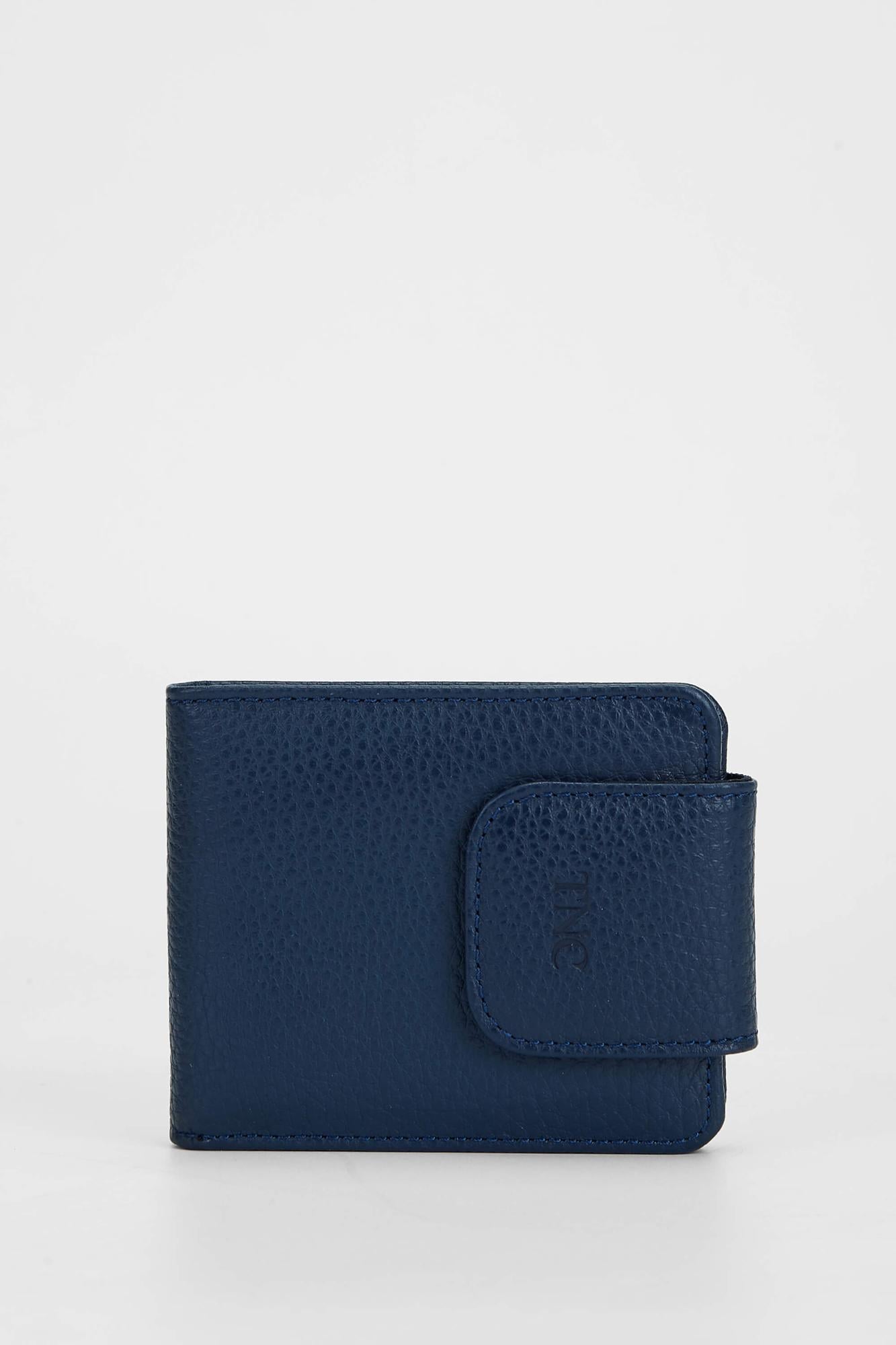  Tamer Tanca Erkek Hakiki Deri Lacivert Cüzdan Cuzdan