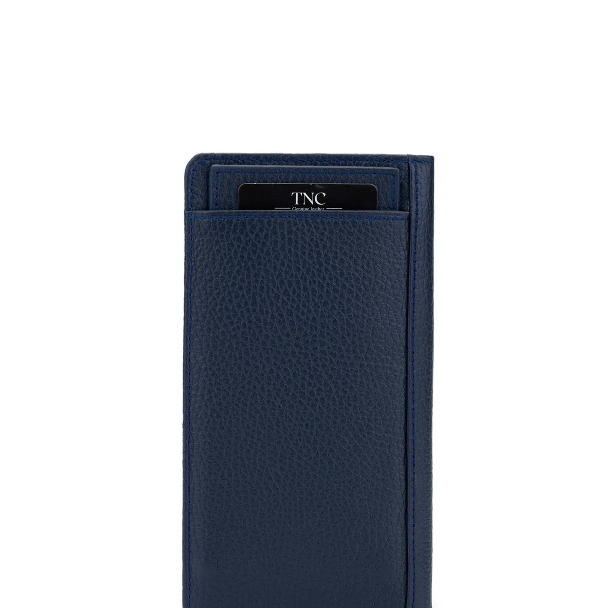 Tamer Tanca Erkek Hakiki Deri Lacivert Cüzdan Cuzdan