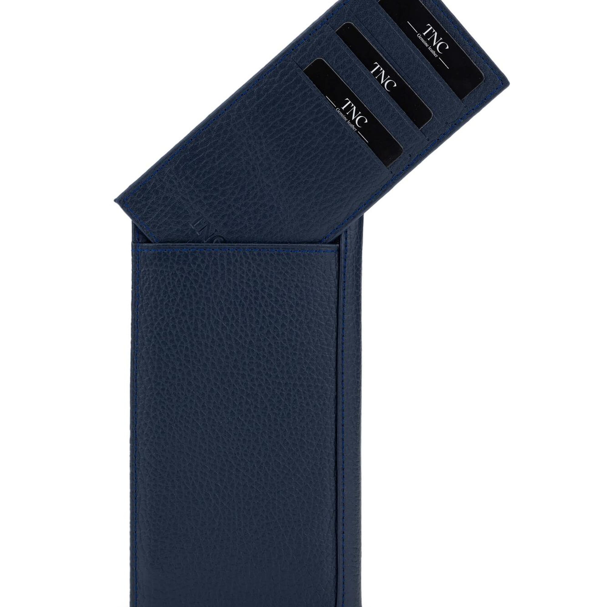 Tamer Tanca Erkek Hakiki Deri Lacivert Cüzdan Cuzdan