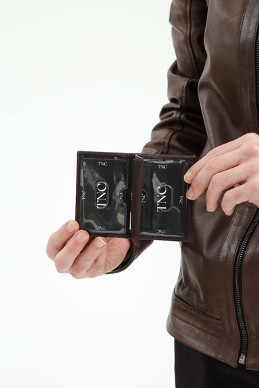  Tamer Tanca Erkek Hakiki Deri Kahverengi Kartlık