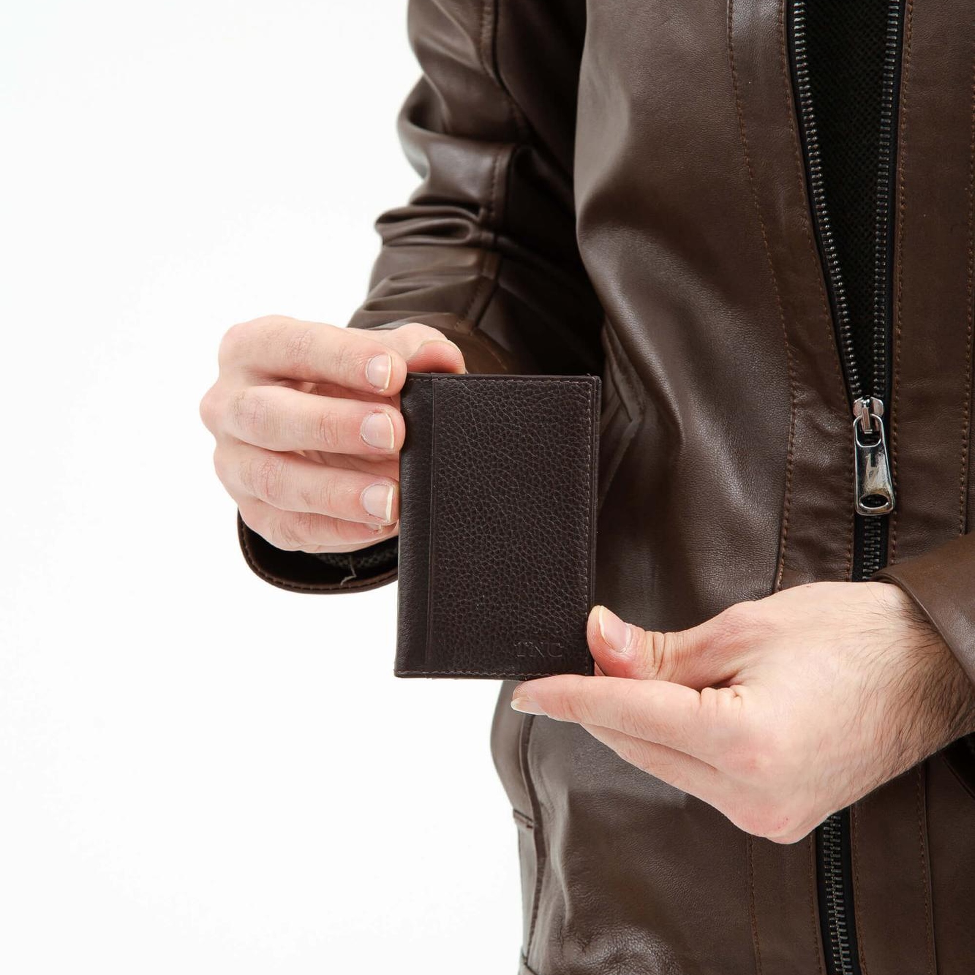 Tamer Tanca Erkek Hakiki Deri Kahverengi Kartlık