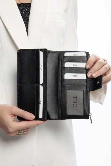  Tamer Tanca Erkek Hakiki Deri Siyah Cüzdan Cuzdan