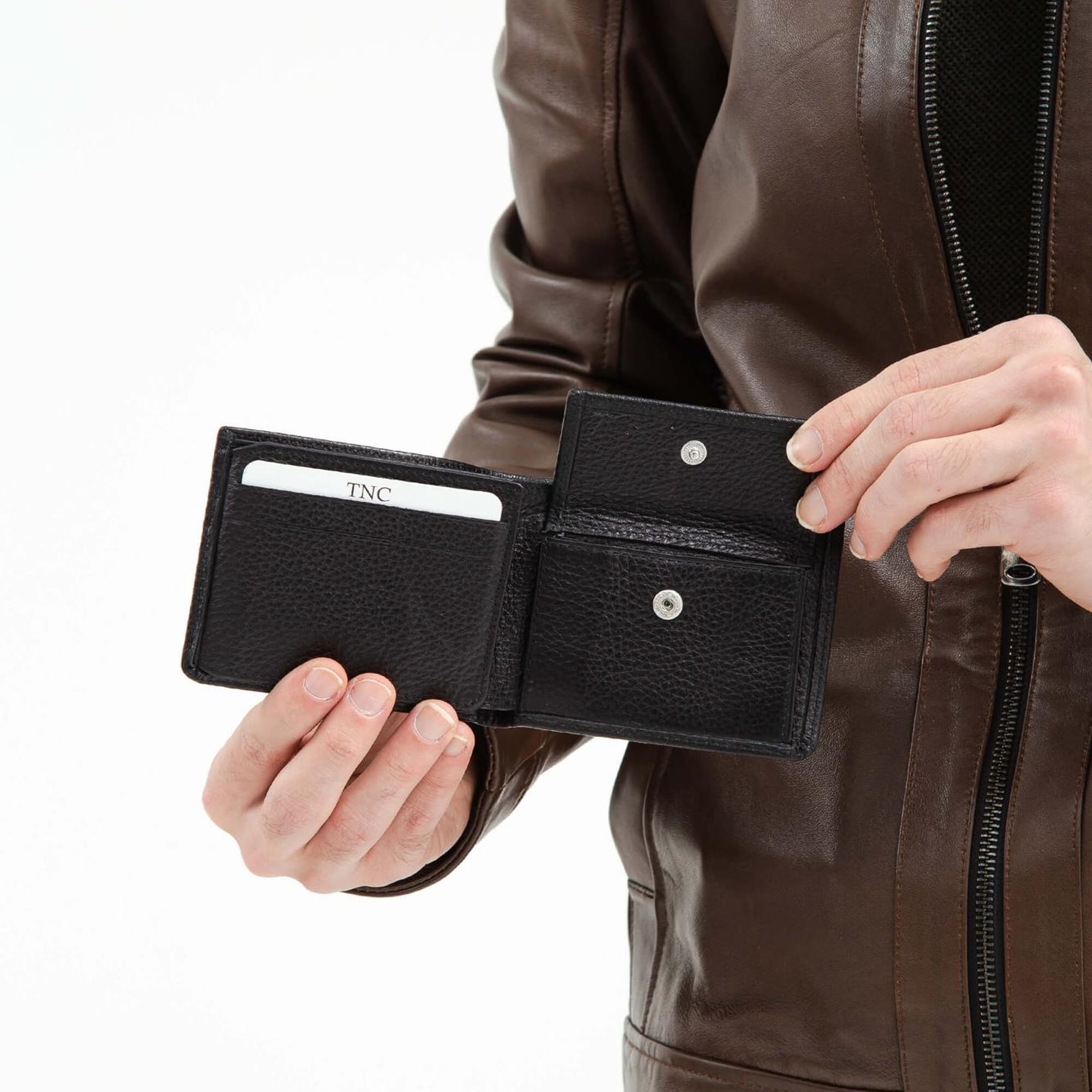 Tamer Tanca Erkek Hakiki Deri Siyah Cüzdan Cuzdan