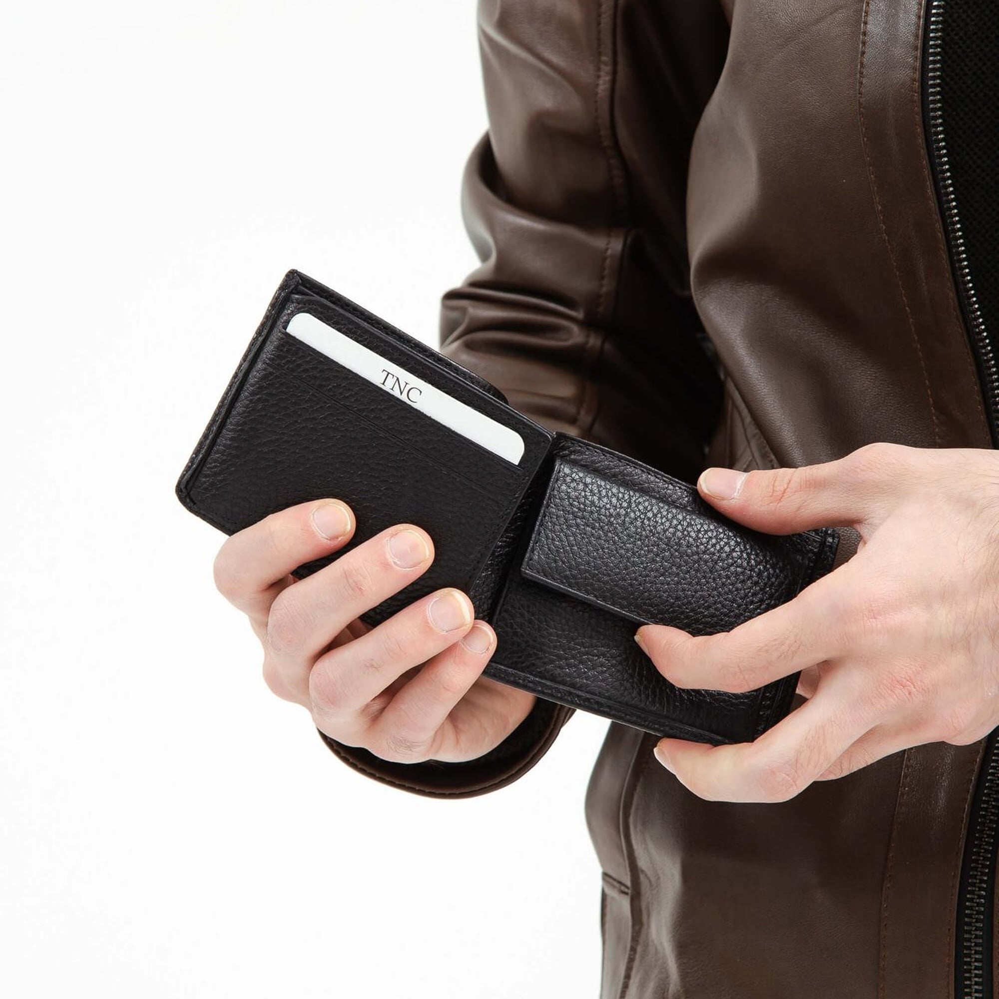 Tamer Tanca Erkek Hakiki Deri Siyah Cüzdan Cuzdan