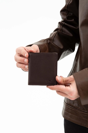  Tamer Tanca Erkek Hakiki Deri Kahverengi Togo Cüzdan Cuzdan