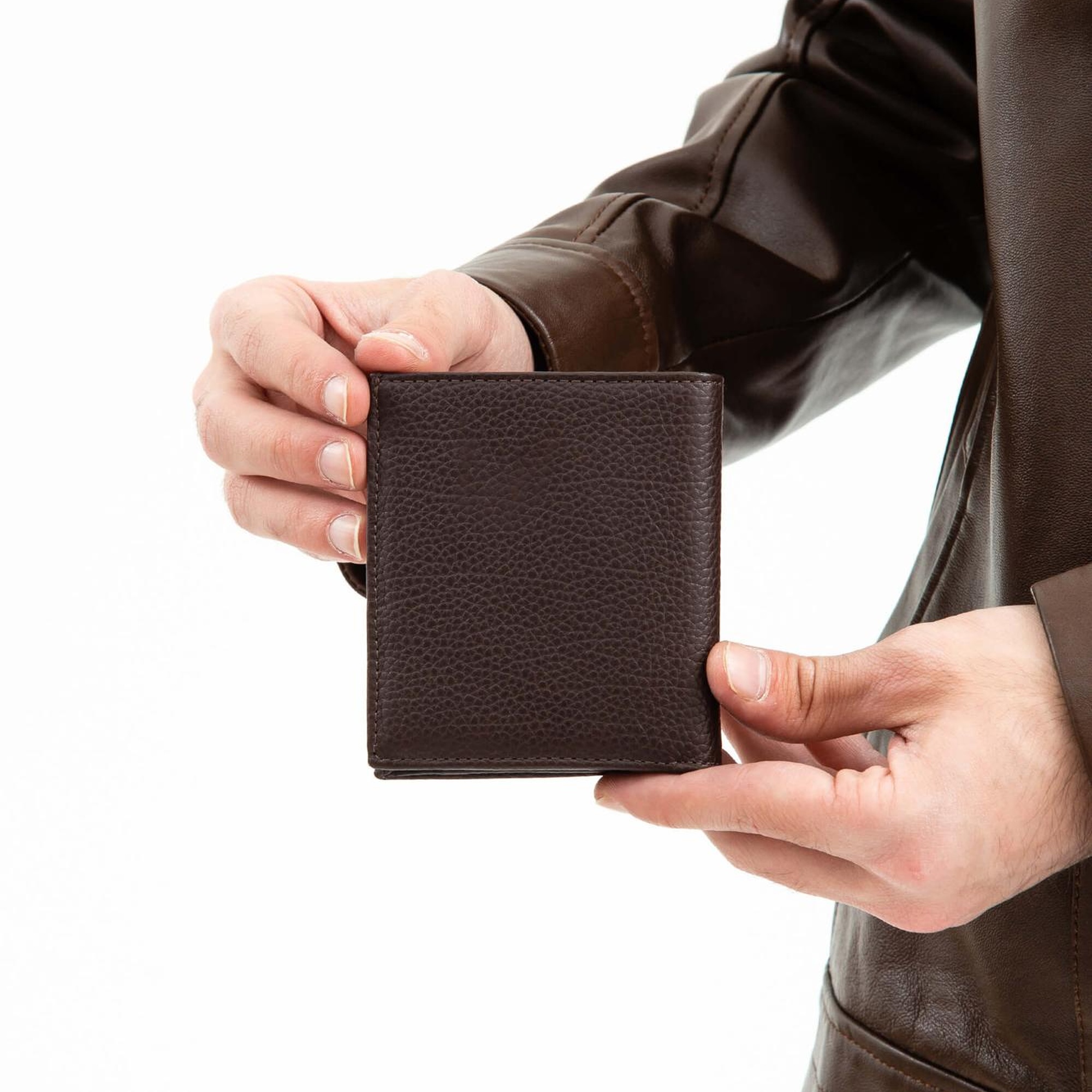 Tamer Tanca Erkek Hakiki Deri Kahverengi Togo Cüzdan Cuzdan