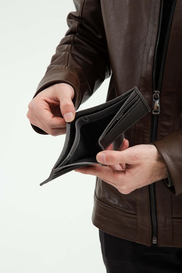  Tamer Tanca Erkek Hakiki Deri Gri Cüzdan Cuzdan