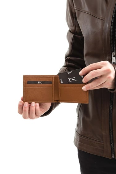  Tamer Tanca Erkek Hakiki Deri Taba Cüzdan Cuzdan