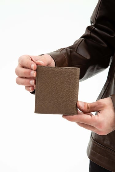  Tamer Tanca Erkek Hakiki Deri Vizon Cüzdan Cuzdan