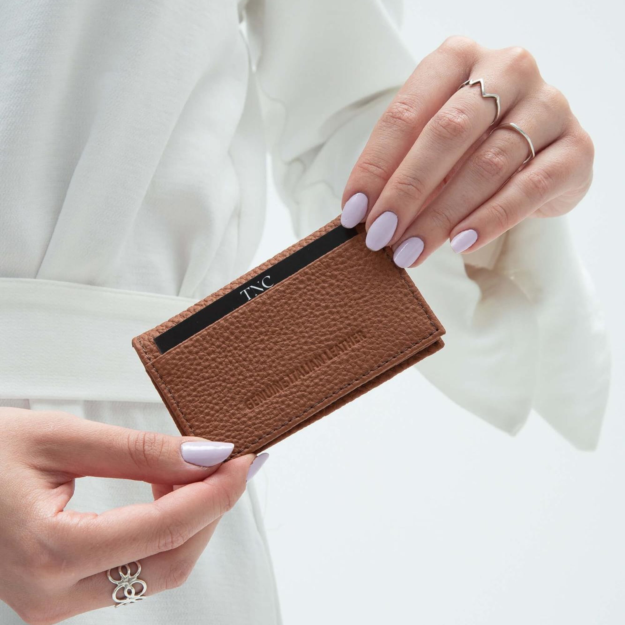 Tamer Tanca Erkek Hakiki Deri Taba Kartlık