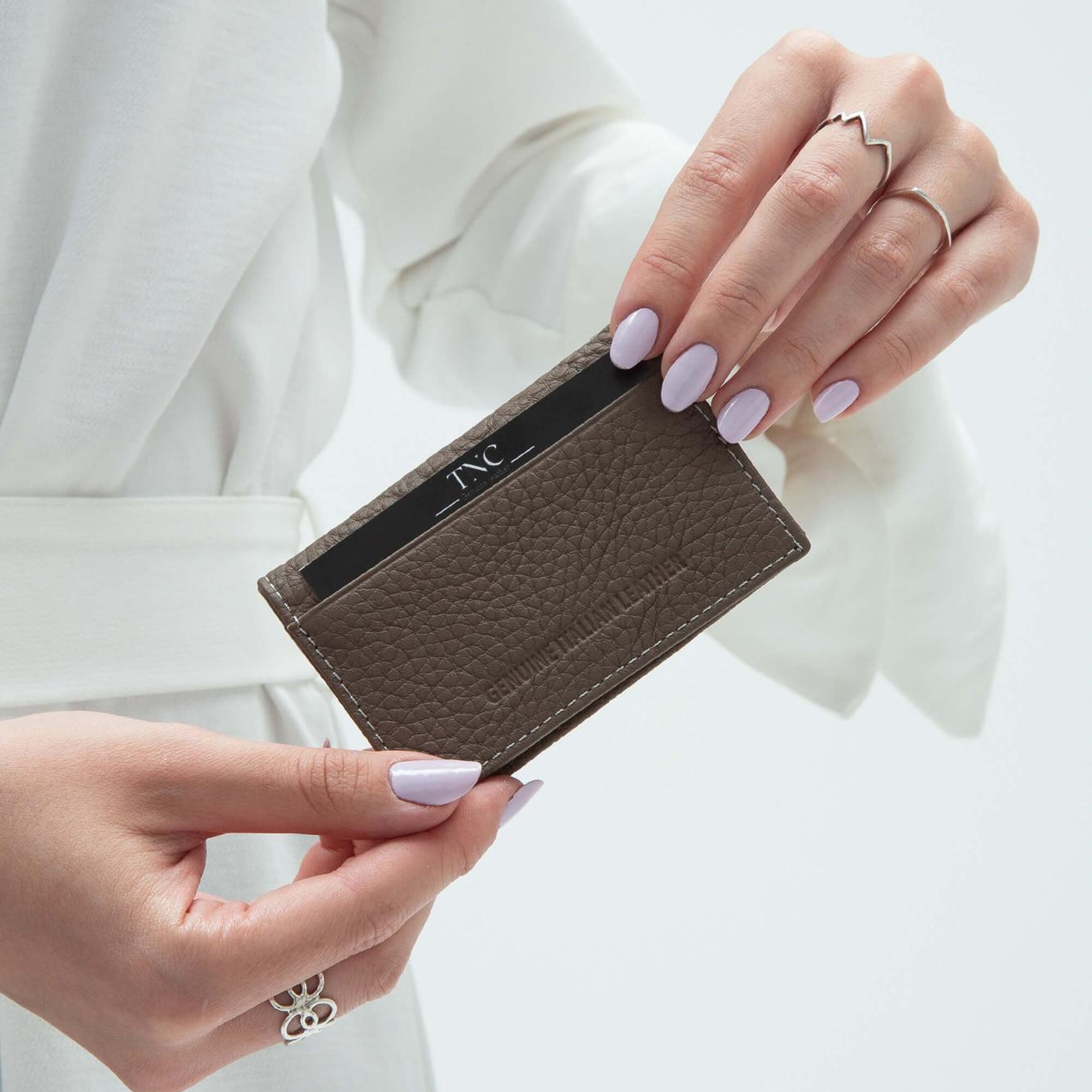 Tamer Tanca Erkek Hakiki Deri Vizon Kartlık