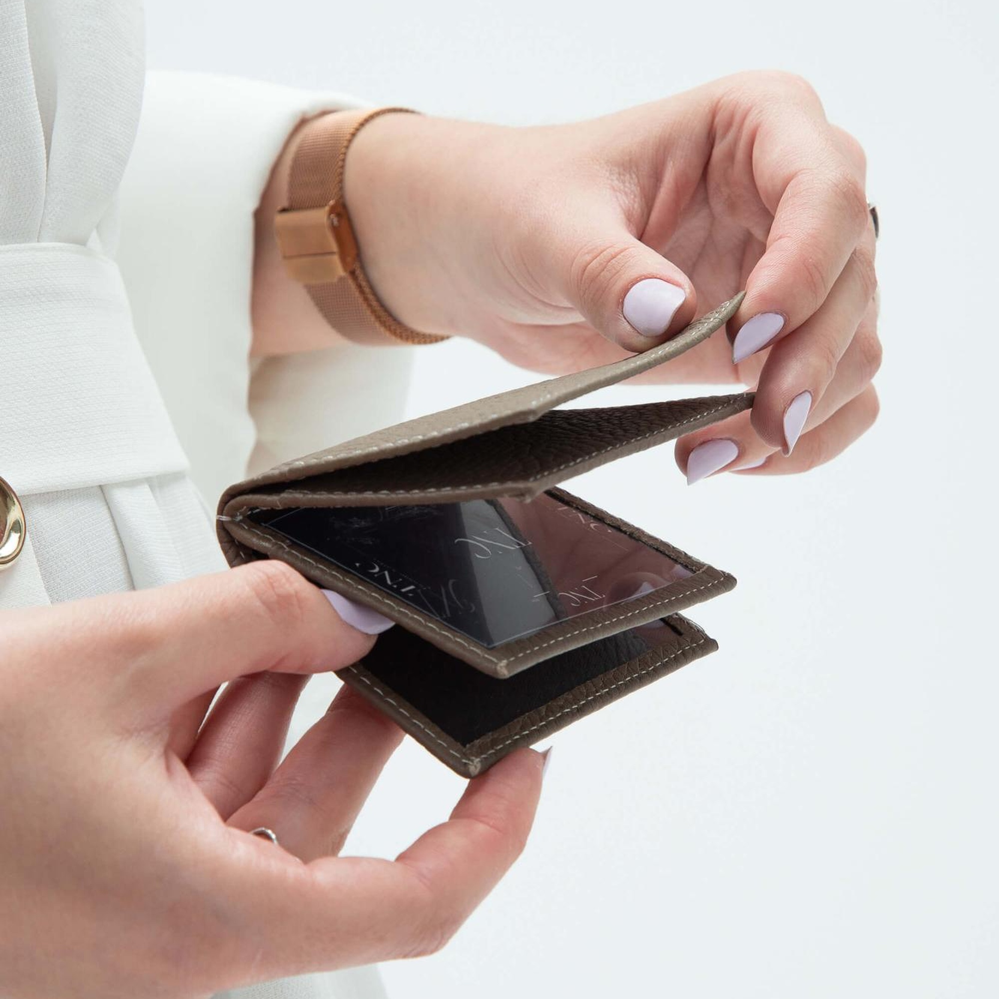 Tamer Tanca Erkek Hakiki Deri Vizon Kartlık