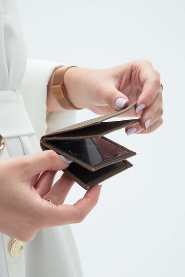  Tamer Tanca Erkek Hakiki Deri Vizon Kartlık