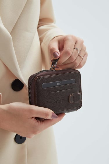  Tamer Tanca Erkek Hakiki Deri Kahverengi Floter Kartlık