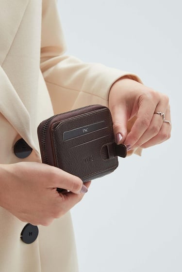  Tamer Tanca Erkek Hakiki Deri Kahverengi Floter Kartlık