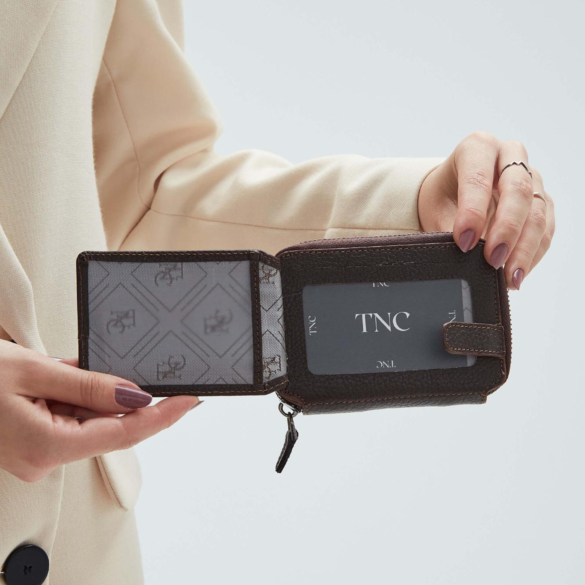 Tamer Tanca Erkek Hakiki Deri Kahverengi Floter Kartlık