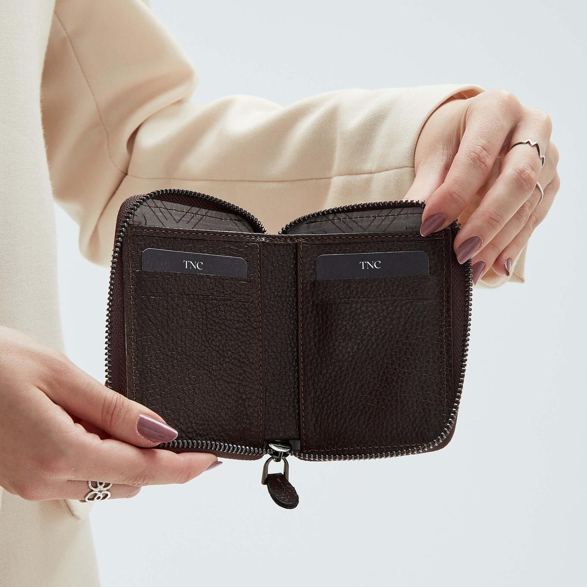 Tamer Tanca Erkek Hakiki Deri Kahverengi Floter Kartlık