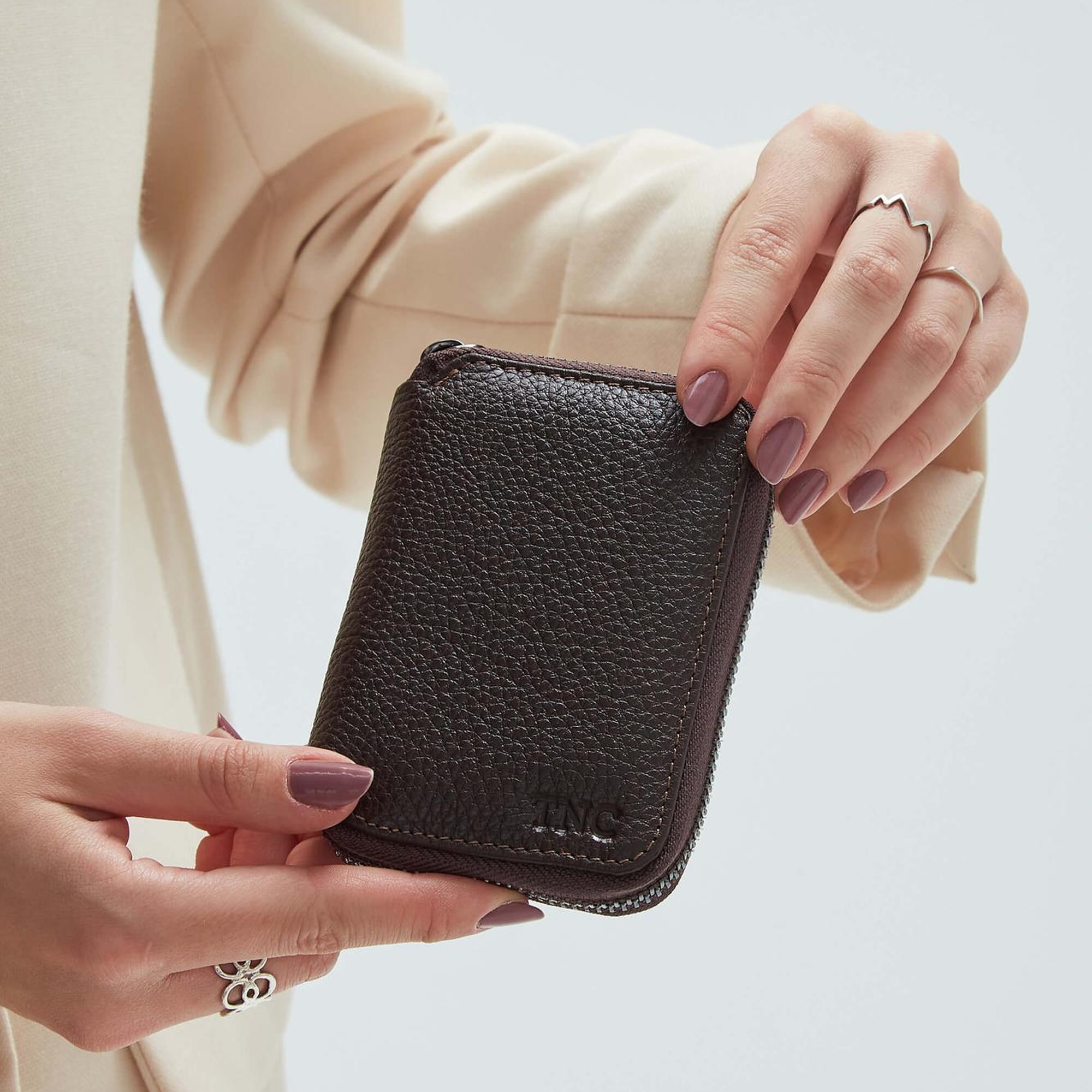 Tamer Tanca Erkek Hakiki Deri Kahverengi Floter Cüzdan Cuzdan