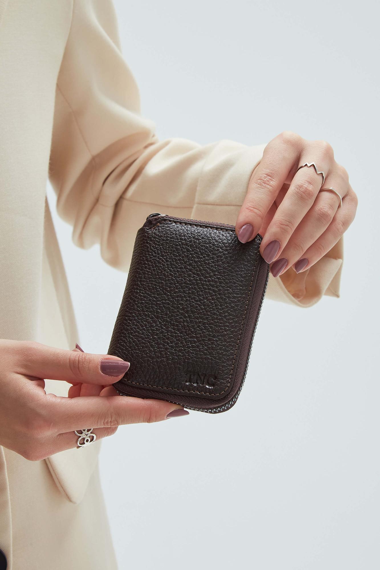  Tamer Tanca Erkek Hakiki Deri Kahverengi Floter Cüzdan Cuzdan