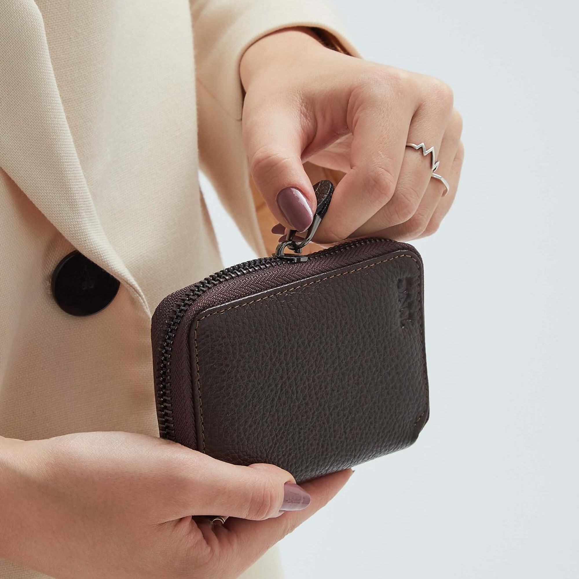 Tamer Tanca Erkek Hakiki Deri Kahverengi Floter Cüzdan Cuzdan