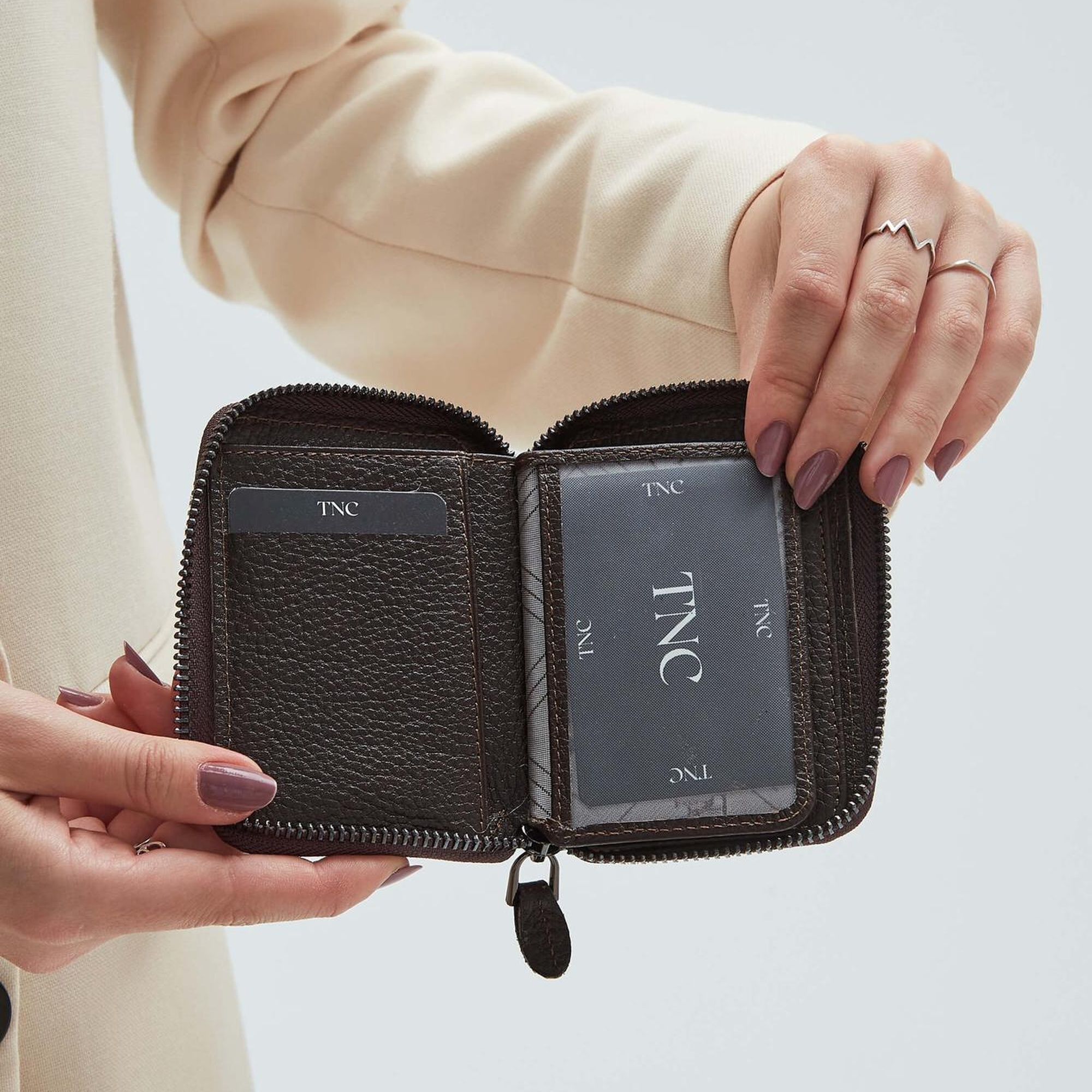 Tamer Tanca Erkek Hakiki Deri Kahverengi Floter Cüzdan Cuzdan