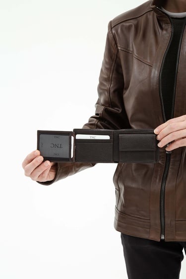  Tamer Tanca Erkek Hakiki Deri Kahverengi Cüzdan Cuzdan