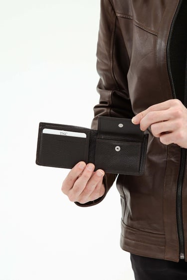  Tamer Tanca Erkek Hakiki Deri Kahverengi Cüzdan Cuzdan