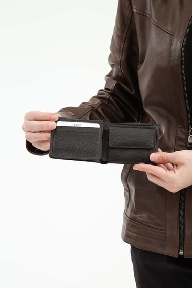  Tamer Tanca Erkek Hakiki Deri Kahverengi Cüzdan Cuzdan