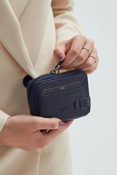  Tamer Tanca Erkek Hakiki Deri Lacivert Kartlık